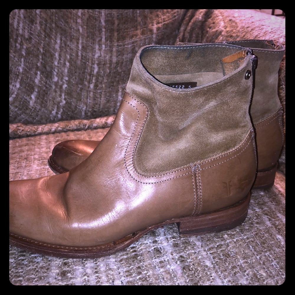 Frye booties - size 9 - leather and suede